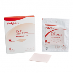 PolyMem Ferris Manufacturing 5055-PolyMem Nonadhesive without Border Foam Dressing, 5 x 5 Inch, Foam