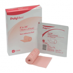 PolyMem Ferris Manufacturing 5244-PolyMem Nonadhesive without Border Foam Dressing, 4 x 24 Inch, Foa