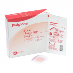 PolyMem Ferris Manufacturing 7203-PolyMem Pink / White Adhesive Strip, 2 x 2 Inch, Adhesive Bandages