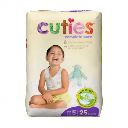 Cuties Complete Care First Quality CDB005-Cuties Complete Care Diapers, Size 5, Baby Diapers (PK)