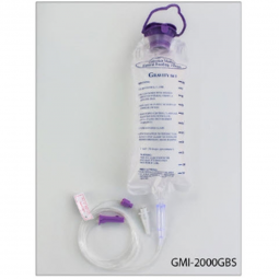 Generica Medical International GMI2000GBS-Generica Gravity Feeding Bag Set with ENFit Connector, Gra