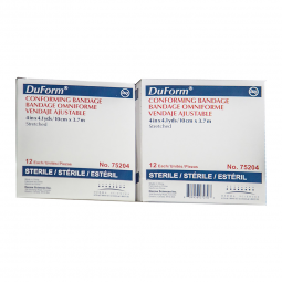 Duform Gentell 75204-Duform Sterile Conforming Bandage, 4 Inch x 4-1/10 Yard, Conforming & Rolled Ga