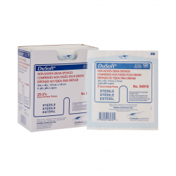 DuSoft Gentell 84916-Dumex IV/Drain Split Dressing, 4 x 4 Inch, Sponges & Pads (BX) - Dumex IV/Drain