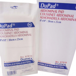 DuPad Gentell 87810-DuPad Sterile Abdominal Pad, 8 x 10 Inch, ABD Gauze Pads (BX) - DuPad Sterile Ab