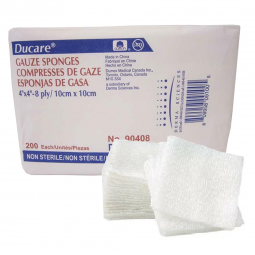 Ducare Gentell 90408-Ducare USP Type VII Gauze Sponge, 4 x 4 Inch, Sponges & Pads (CS)