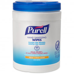 Purell GOJO 9113-06-Purell Hand Sanitizing Wipes, Canister, Personal Wipes (CS) - Purell Hand Saniti