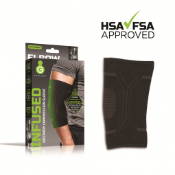 Green Drop Green Drop Compression ELB-1451-Green Drop™ Infused Compression Sleeve Elbow Support, L