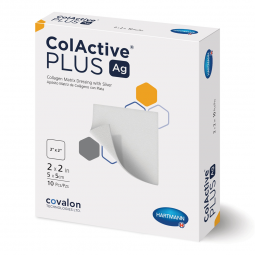 ColActive Plus Ag Hartmann 10330000-ColActive Plus Ag Collagen Dressing with Silver, 2 x 2 Inch, Sil