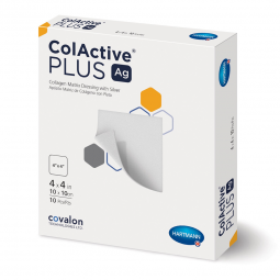 ColActive Plus Ag Hartmann 10340000-ColActive Plus Ag Collagen Dressing with Silver, 4 x 4 Inch, Sil