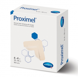 Proximel Basic Hartmann 15713112-Foam Dressing Proximel Basic 4 X 4 Inch With Border Waterproof Film