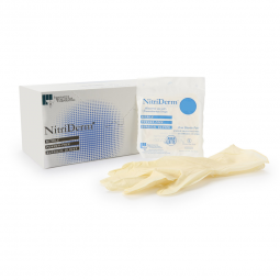 NitriDerm Innovative Healthcare 135265-NitriDerm Nitrile Surgical Glove, Size 6.5, White, Exam Glove