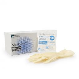NitriDerm Innovative Healthcare 135280-NitriDerm Nitrile Surgical Glove, Size 8, White, Exam Gloves 