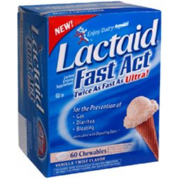 Lactaid Fast Act J & J Sales 00045093060-Lactaid Fast Act Chewables Vanilla Twist Flavor, Miscellane