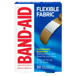 Band-Aid Flexible Fabric J & J Sales 08137004431-Adhesive Strip Band-Aid Flexible Fabric 3/4 X 3 Inc