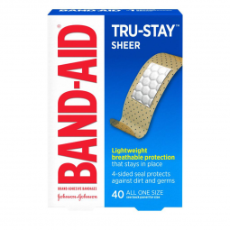 Band-Aid TRU-STAY J & J Sales 08137004666-Band-Aid Tru-Stay Adhesive Strip, 3/4 x 3 Inch, Adhesive B