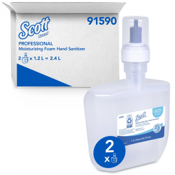 Scott Pro Kimberly Clark 91590-Scott Pro Moisturizing Foam Hand Sanitizer, 1200 mL Refill, Cucumber 