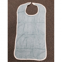 Lew Jan Textile V91-1830BL-Lew Jan Textile Hook & Loop Closure Reusable Bib, Blue, Bibs