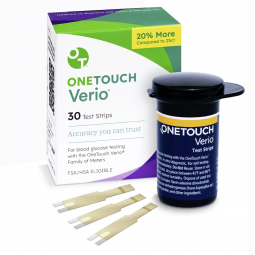 Verio LifeScan 024183-Blood Glucose Test Strips Verio 30 Strips per Pack, Glucose Meter Test Strips