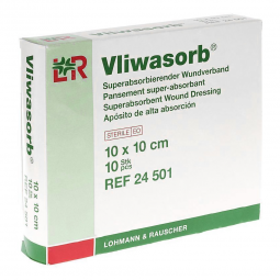 Vliwasorb Lohmann & Rauscher 24501-Vliwasorb Superabsorbent Wound Dressing, 4 x 4 Inch, Non-Adherent