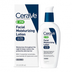 CeraVe PM Loreal USA 60600053745-Facial Moisturizer CeraVe PM 3 oz. Pump Bottle Unscented Lotion, Mo