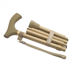 Switch Sticks Mabis Healthcare 502-2000-0002-Switch Sticks Gold Folding Cane, 32 to 37 Inch Height, 