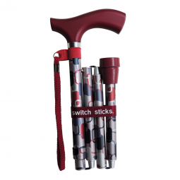 Switch Sticks Mabis Healthcare 502-2000-5129-Switch Sticks Folding Cane, Berlin Print, Canes