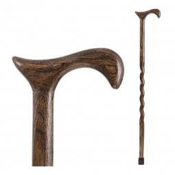 Brazos Twisted Mabis Healthcare 502-3000-0047-Brazos Twisted Oak Derby Cane, 37 Inch Height, Flint C
