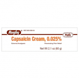 Rugby Major Pharmaceuticals 00536252525-Rugby Capsaicin Topical Pain Relief, 2.1-ounce tube, Pain Re