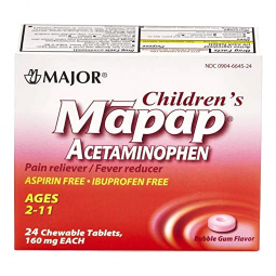 Mapap Major Pharmaceuticals 00904664524-Mapap Acetaminophen Children's Pain Relief / Fever Reducer, 