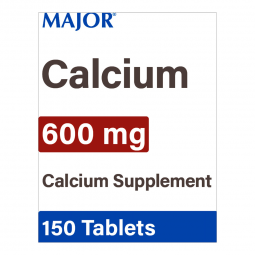 Major Pharmaceuticals 20555000500-Major 600-mg Calcium Carbonate Supplement, Calcium Supplements (BT