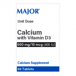 Major Pharmaceuticals 20555001700-Joint Health Supplement Calcium / Vitamin D3 600 mg-400 IU Strengt