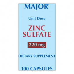 Major Pharmaceuticals 20555004000-Major 220-mg Zinc Sulfate Capsules, Nonprescription Vitamins & Min