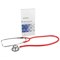 McKesson 01-670RGM-McKesson Classic Dual Head Stethoscope, Red, Binaural Stethoscopes
