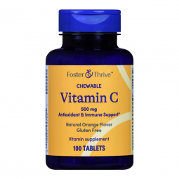 Foster & Thrive McKesson 01093995722-Foster & Thrive Chewable Vitamin C 500 mg Tablets Natural Orang