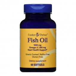 Foster & Thrive McKesson 01093995738-Foster & Thrive Fish Oil 1000 mg Softgels, Nonprescription Vita