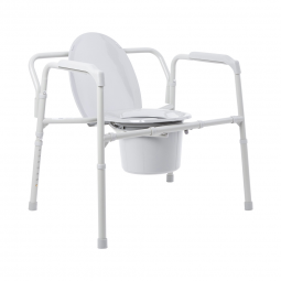 McKesson 146-11117N-1-McKesson Fixed Arm Steel Folding Commode Chair, 15  22 Inch, Commodes