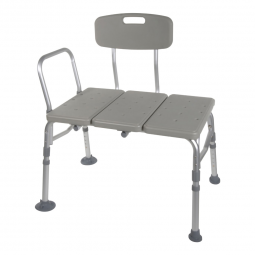 McKesson 146-12011KD-1-McKesson Aluminum Transfer Bench with Reversible Back, Transfer Benches