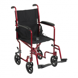 McKesson 146-ATC19-RD-McKesson Transport Chair, 19-Inch Seat Width, Transport Chairs