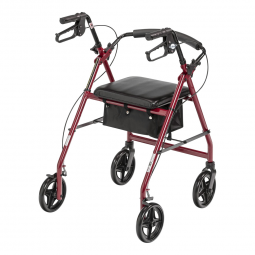McKesson 146-R728RD-McKesson Red Four-Wheel Rollator, Rollators (CS) - McKesson Red Four-Wheel Rolla