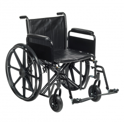 McKesson 146-STD22ECDFA-SF-McKesson Bariatric Wheelchair, 22-Inch Seat Width, Manual Wheelchairs (CS