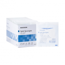 McKesson 16-42026 Medi-Pak High Absorbency Split Sponges-1400/Case