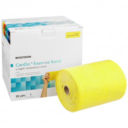 McKesson CanDo McKesson 169-5221-McKesson Exercise Resistance Band, Yellow, 5 Inch x 50 Yard, X-Ligh