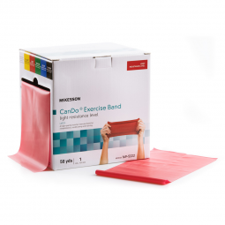 McKesson CanDo McKesson 169-5222-McKesson Exercise Resistance Band, Red, 5 Inch x 50 Yard, Light Res
