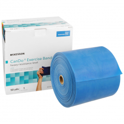 McKesson CanDo McKesson 169-5224-McKesson Exercise Resistance Band, Blue, 5 Inch x 50 Yard, Heavy Re