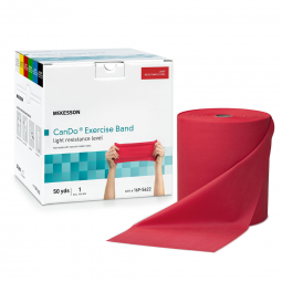 McKesson CanDo McKesson 169-5622-McKesson CanDo Exercise Resistance Band, Red, 5 Inch x 50 Yard, Lig