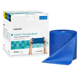 McKesson CanDo McKesson 169-5624-McKesson Exercise Resistance Band, Blue, 5 Inch x 50 Yard, Heavy Re