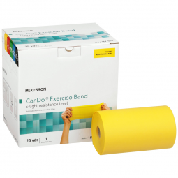 McKesson CanDo McKesson 169-5631-McKesson Exercise Resistance Band, Yellow, 5 Inch x 25 Yard, X-Ligh