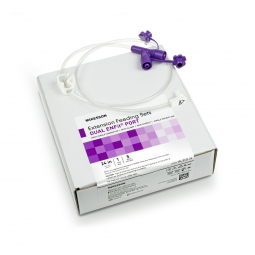 McKesson 194-0121-24-Enteral Feeding Extension Set McKesson 24 Inch, Enfit, Y-Port, Right Angle Conn