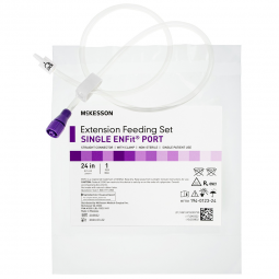 McKesson 194-0123-24-Bolus Enteral Feeding Extension Tube Set McKesson 24 Inch, EnFit, Secure Lock S