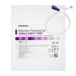 McKesson 194-0124-12-Bolus Enteral Feeding Extension Tube Set McKesson 12 Inch, EnFit, Secure Lock R